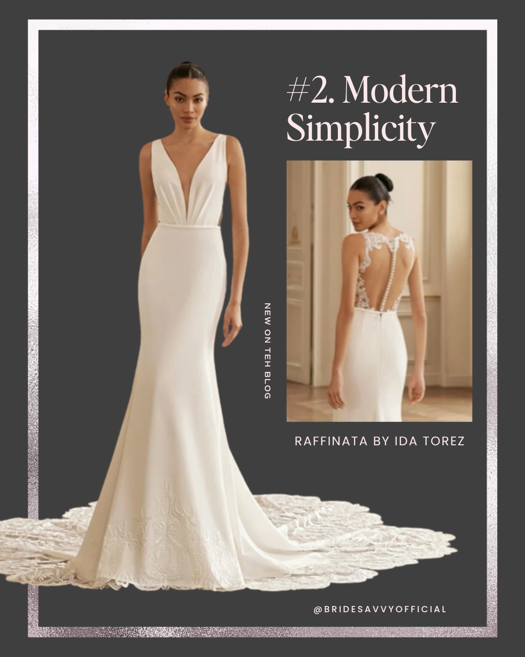 A bridal gown design titled 