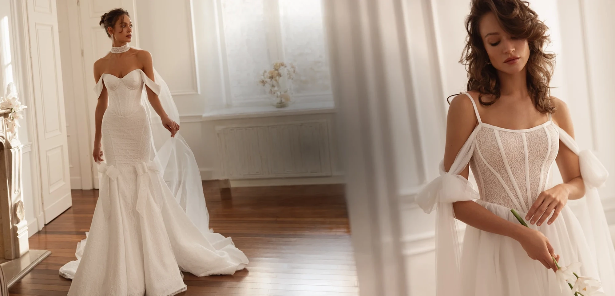 Photo of the model posing near the window - Desktop Image