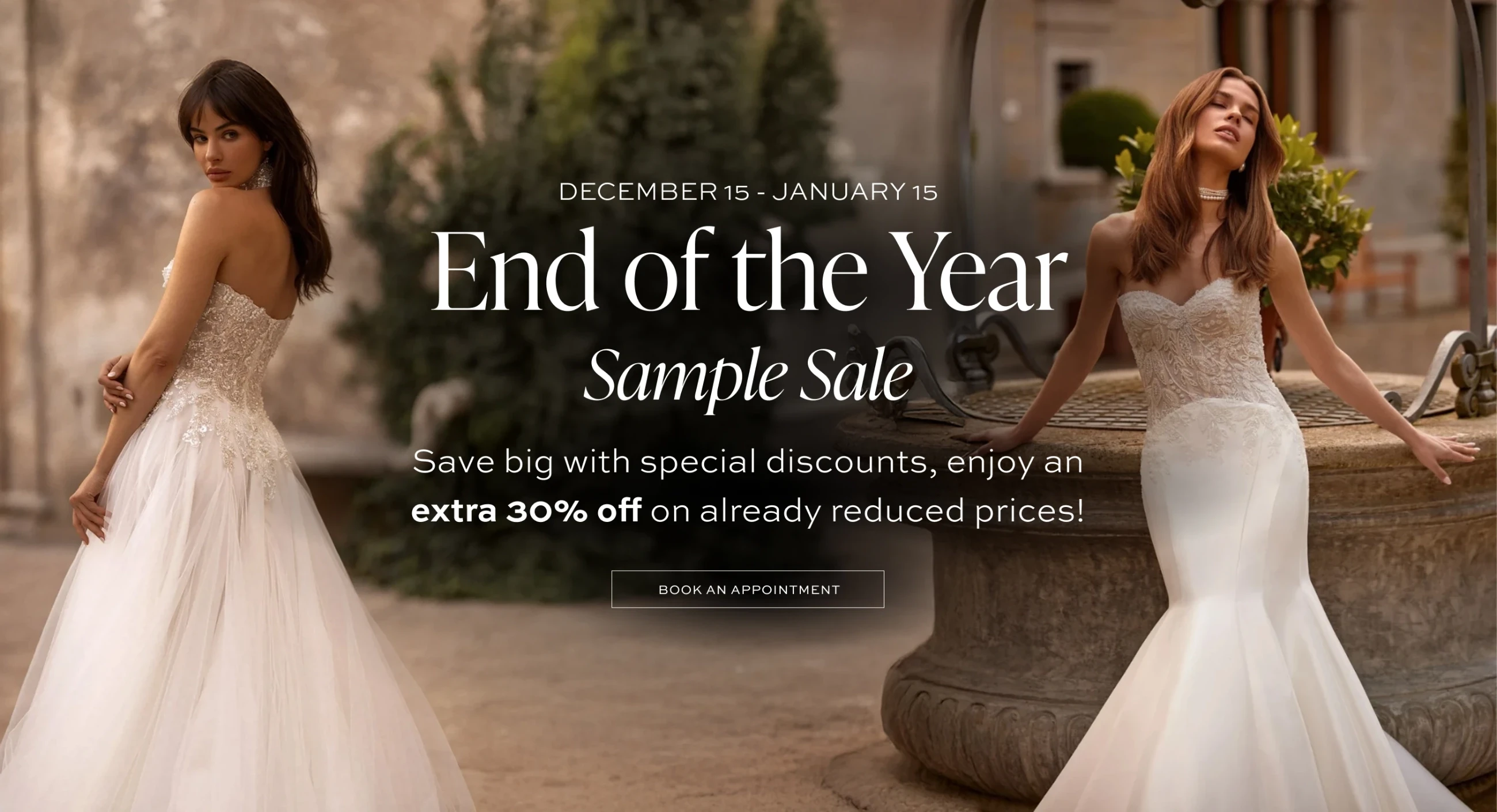 End of the Year Sample Sale Desktop Banner